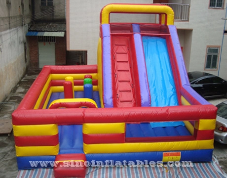 Commercial grade big size kids inflatable combo slide with obstacles from Guangzhou inflatable factory