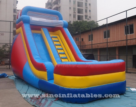 6 meters high commercial grade rainbow kids inflatable slide from China Guangzhou Inflatable factory