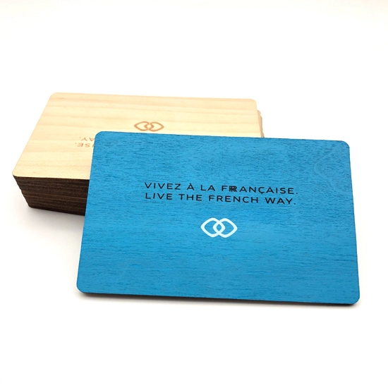 13.56MHz wood RFID card contactless wooden hotel key card