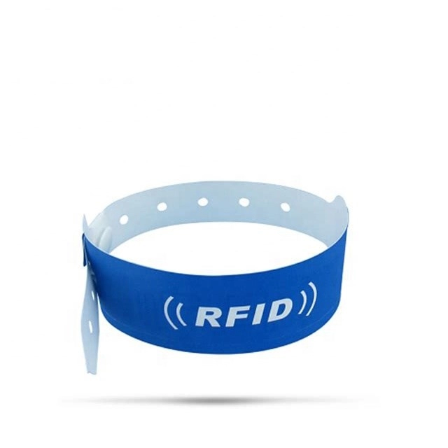 Disposable uhf H3 nfc PP paper fabric printing RFID wristband for medical identification