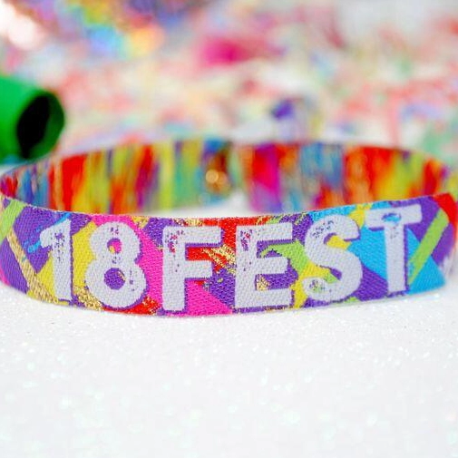 18th Birthday party festival wristbands