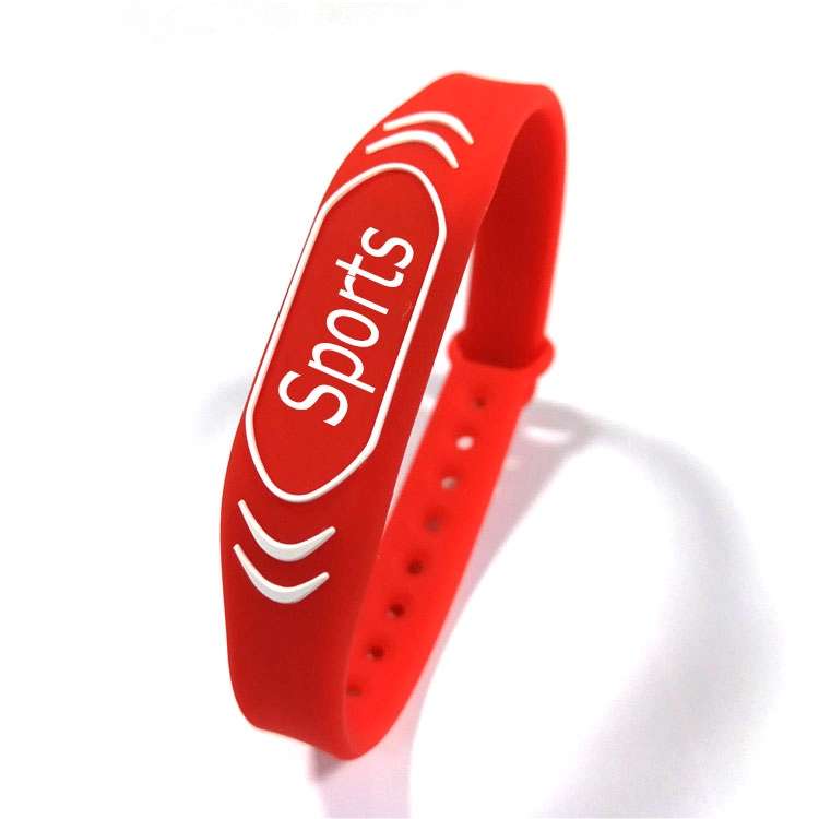Waterproof GYM access control 13.56mhz silicone RFID smart wristband