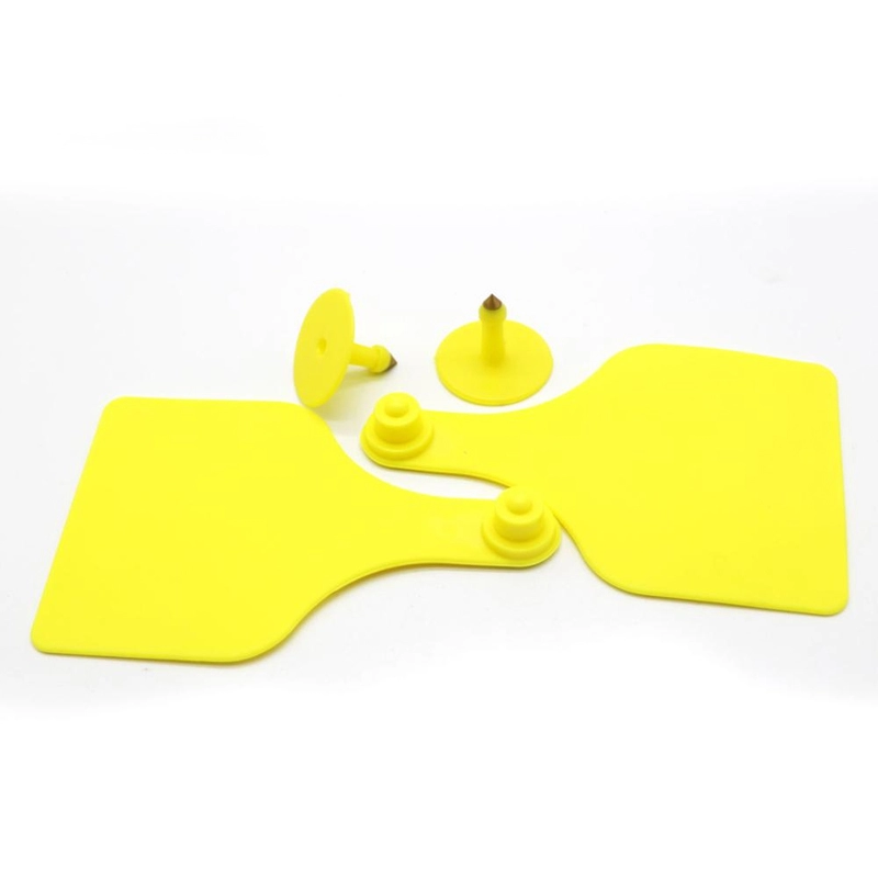 High Safety Yellow Identification Tracking RFID Animal Ear Tag