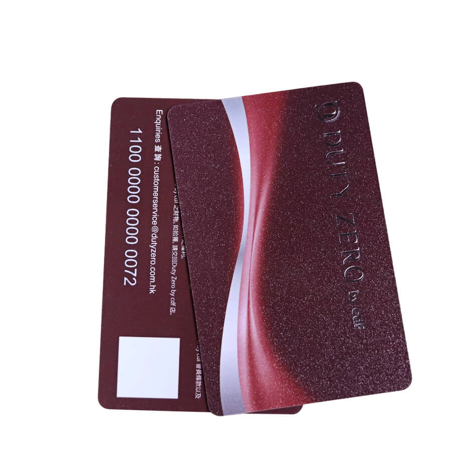 CR80 Plastic RFID IC Sparkly Card With Silver