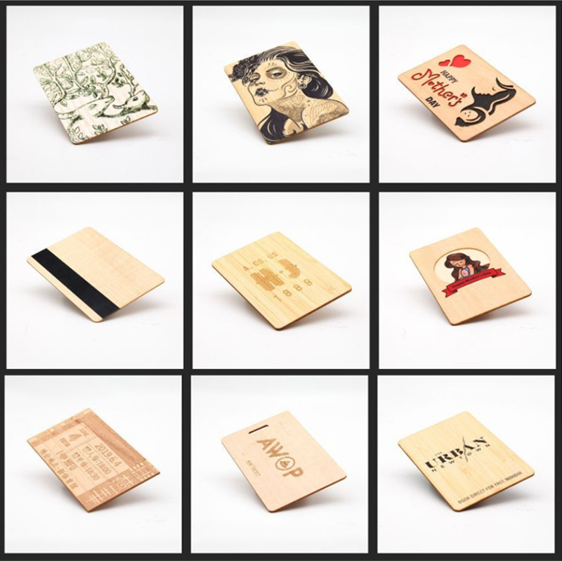 Eco-friendly Custom Wooden Rfid Card Printing 