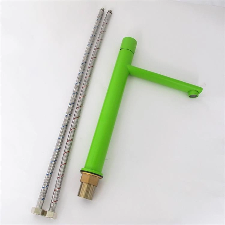 Heightened Green Color Hot Cold Water Faucet Basin Faucet