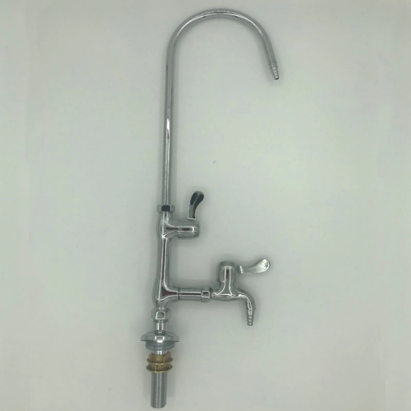 Single Hole Lab Faucet with Wrist Blade Handles