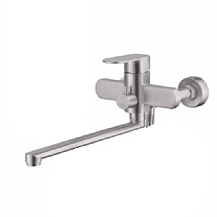 304SUS Wall Mount Cold Hot Kitchen Faucet Mixer