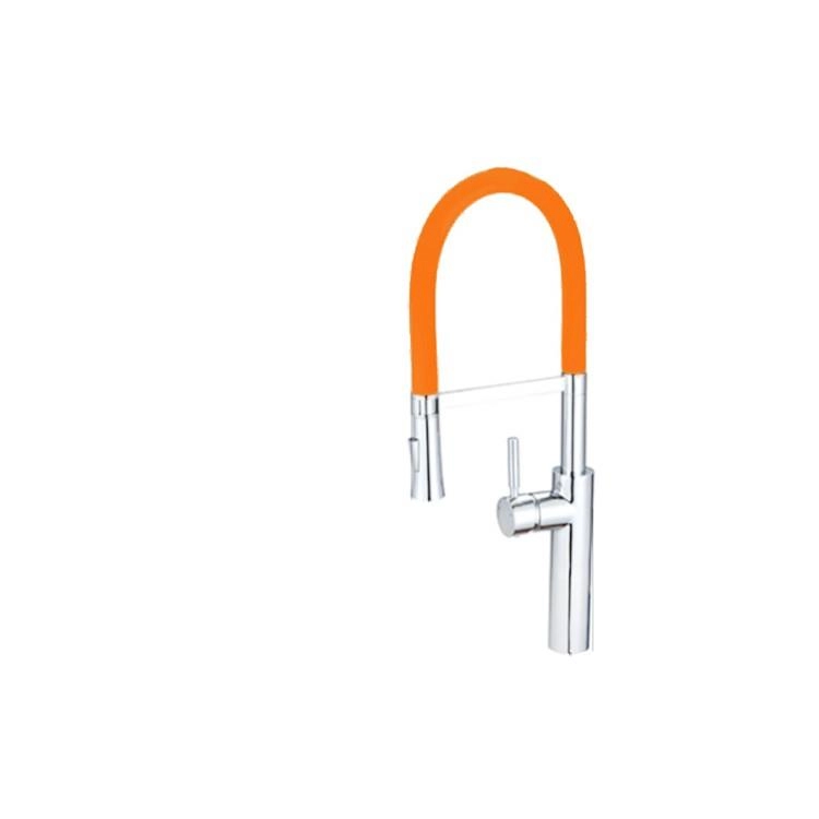 Orange Color Single Handle Sink Kitchen Faucet