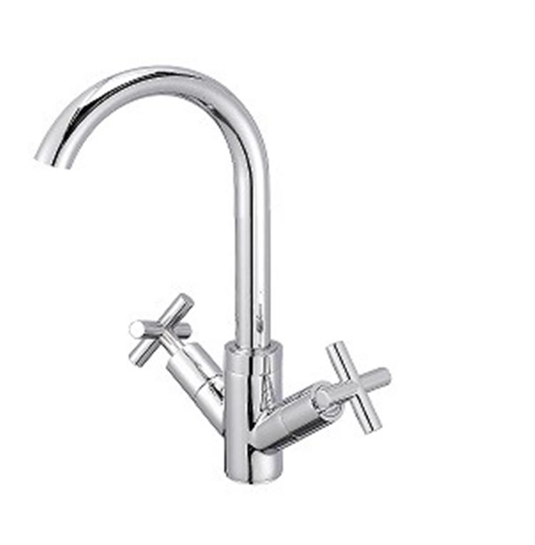 Dual Handle Chrome Kitchen Water Faucet