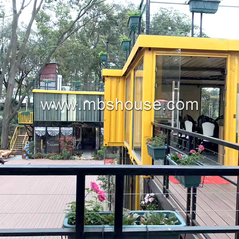 Prefabricated Luxury Shipping Mobile Restaurant Bar Coffee Shop Kiosk Container House