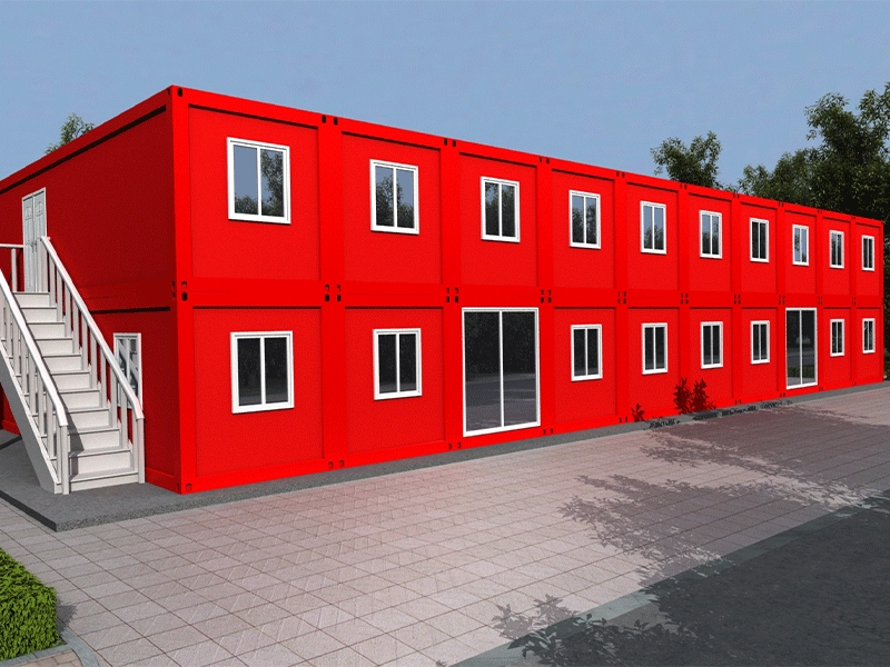 Prefabricated 2-story container hotel