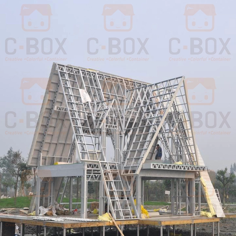 Large span light gauge steel structure building factory manufacturer light steel structure house
