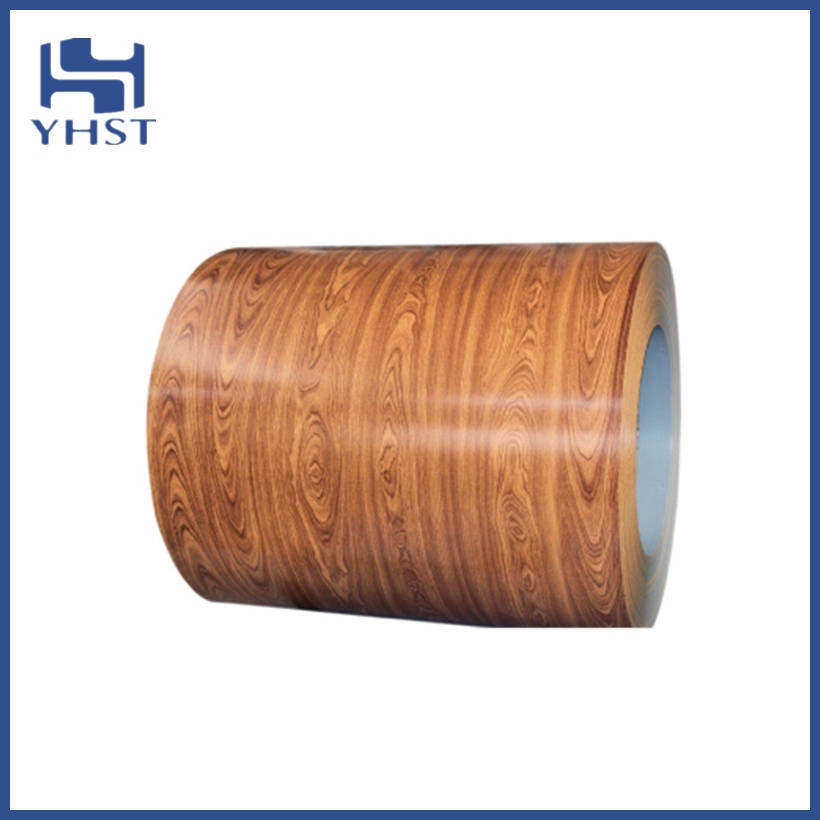 Wood grain color coated steel coil for building