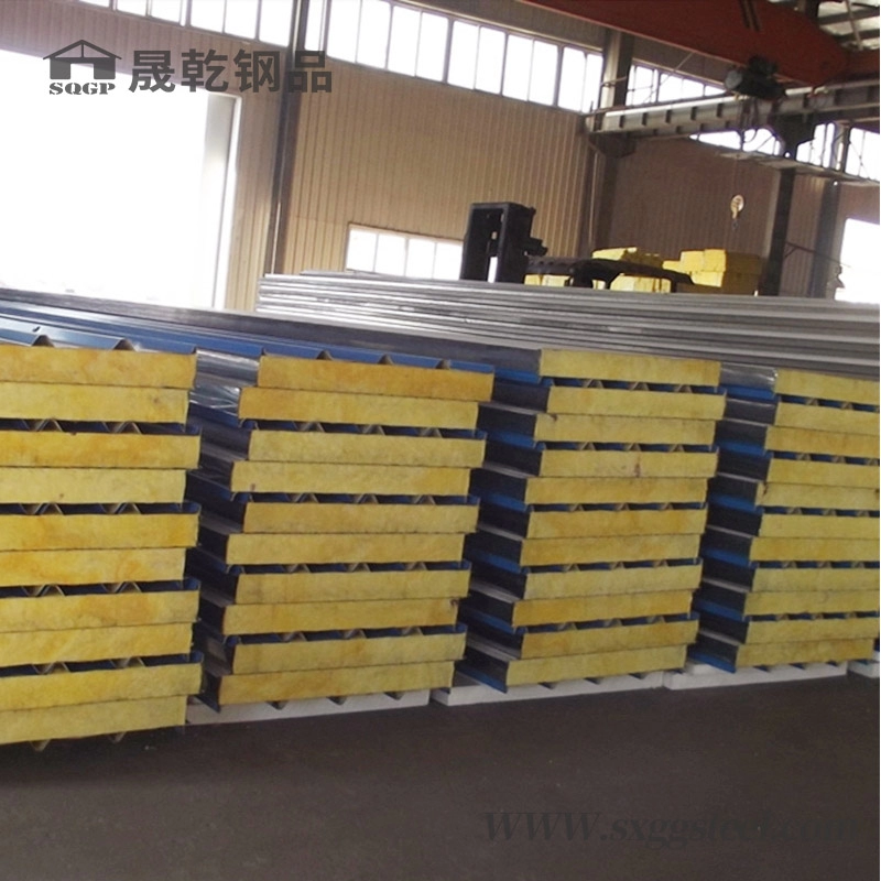 Lightweight Thermal Glass Wool Roof Acoustic Sandwich Panel