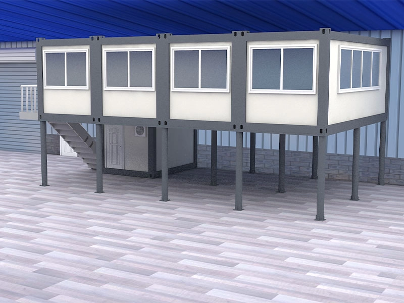 Prefab container office for 4 people