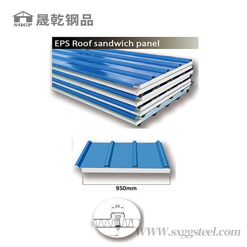 Color Steel EPS Roof Sandwich Panel For Roof Tile
