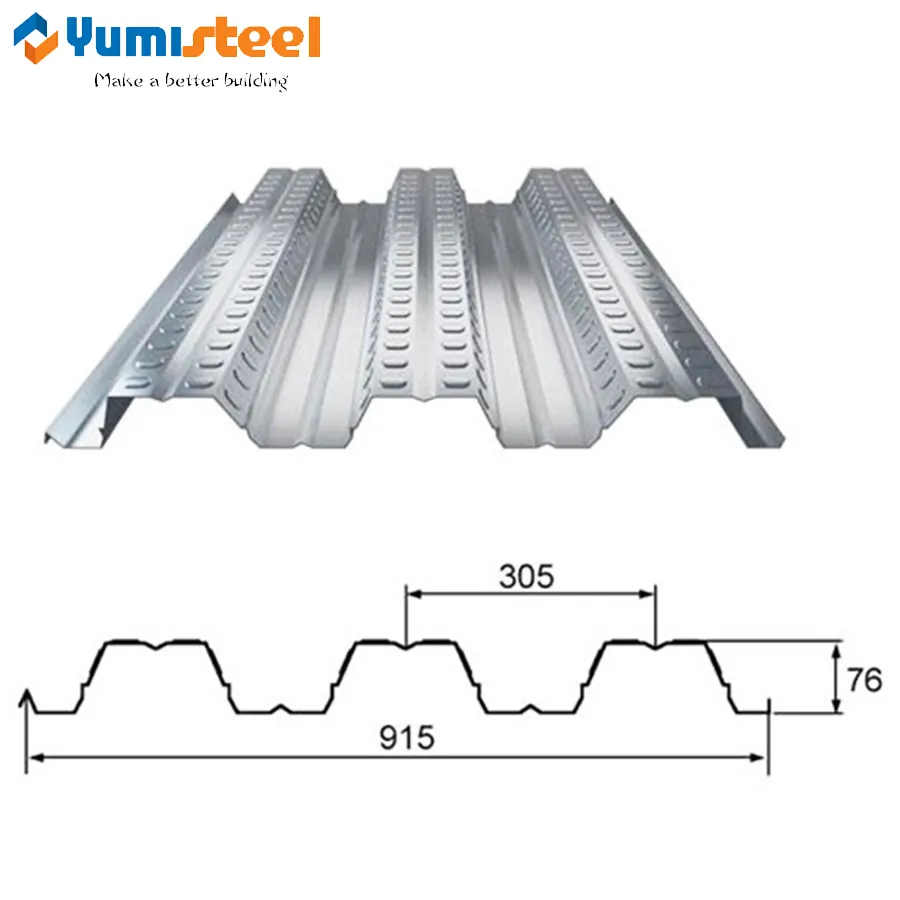 Composite structural steel deck for concrete slab of Multi-tall building
