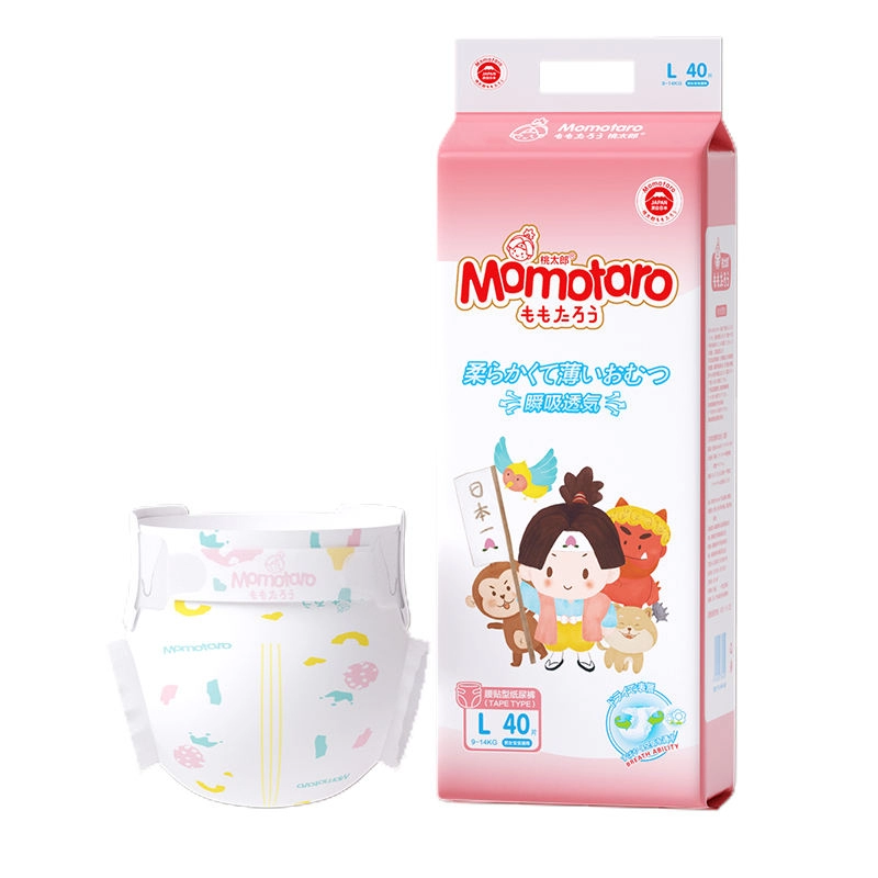 Momotaro Disposable Soft Dry Comfortable Baby Diaper L40 Pieces