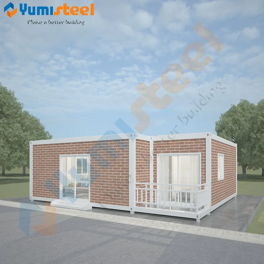 Steel frame container house for vacation/living insulate with rock wool