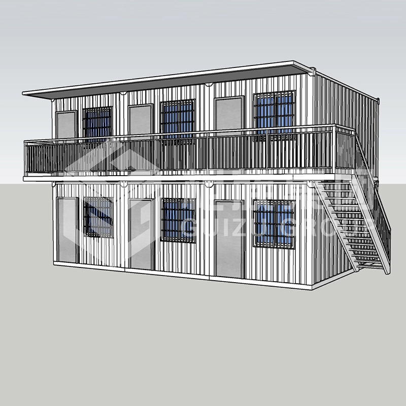 Low Cost Two Floor Container Prefab Home of good quality