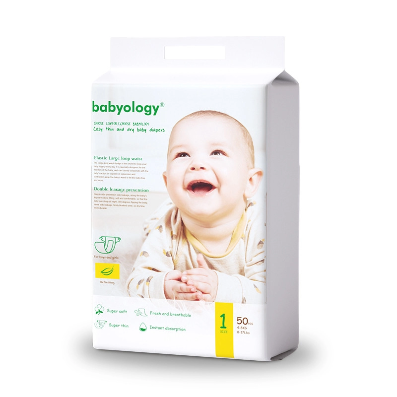 Double Leakage Prevention Cosy Thin and Dry Baby Diapers 50 Pieces