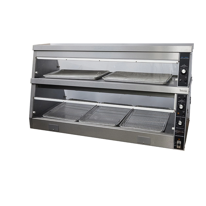 Stainless Steel Countertop Dual Shelf Hot Food Merchandiser