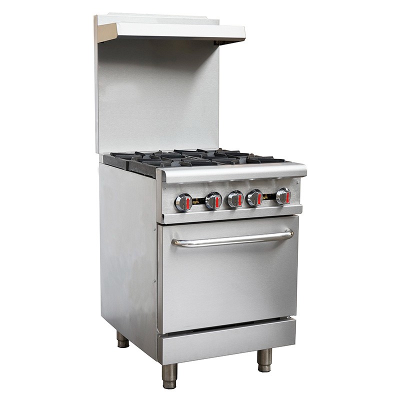 24" Commercial Gas Range with Oven