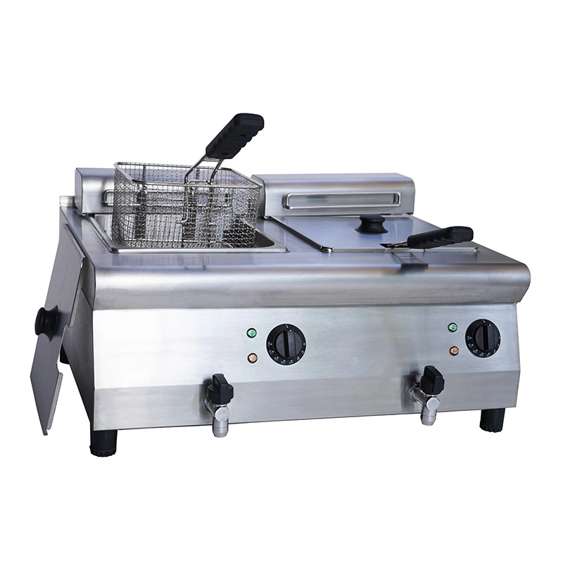 2 x 8L Electric Double Tank Deep Fryer Countertop Commercial 2 x 3250W 220V