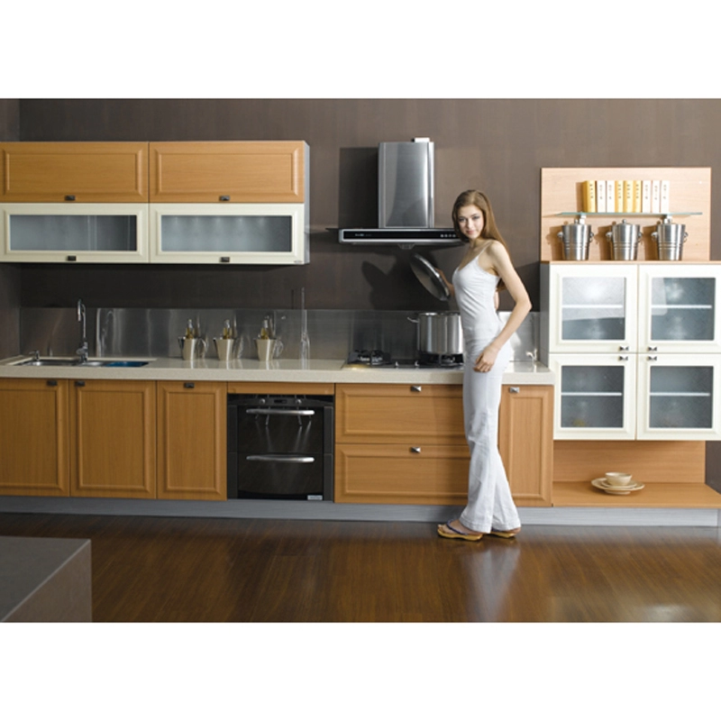 Residential extravagant pvc kitchen cabinets