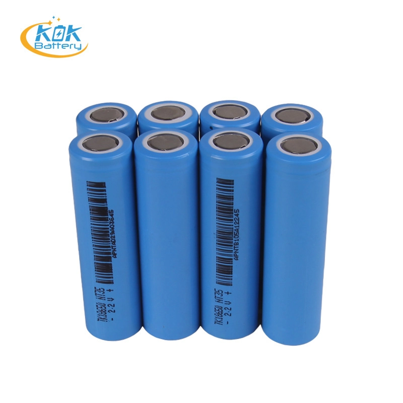 KOK POWER 2.2V 1.3Ah LTO Battery Lithium Titanate Oxide Battery LTO Cylindrical 18650 Fast Charge Lithium Battery