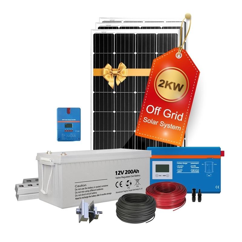 1kw 2kw 3kw Complete Off Grid Solar System Kit with Batteries