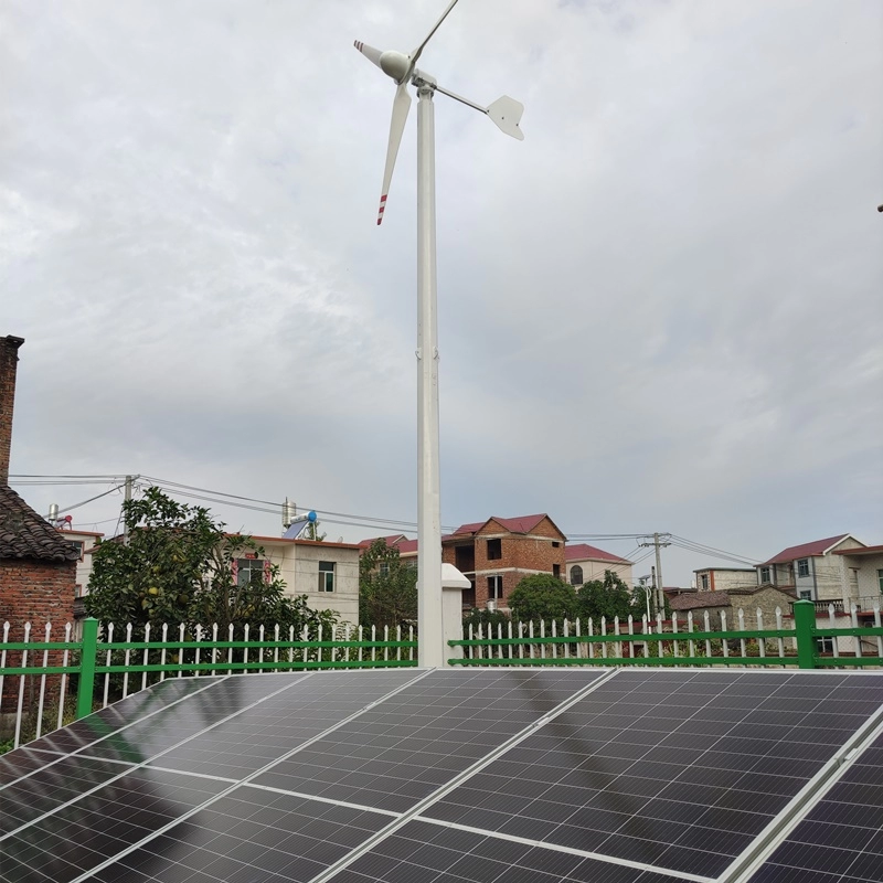 Wind Turbine with Solar Panels Hybrid System