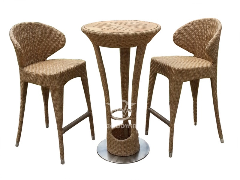 All Weather Restaurant Bar Stools And Table Set