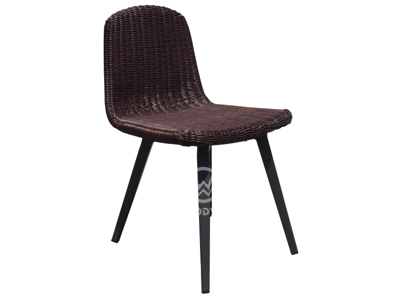 Knock Down Design Synthetic Rattan Side Chair