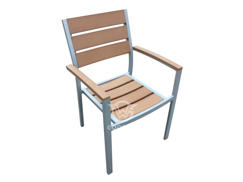 All Weather Aluminum Frame Poly-wood Dining Armchair