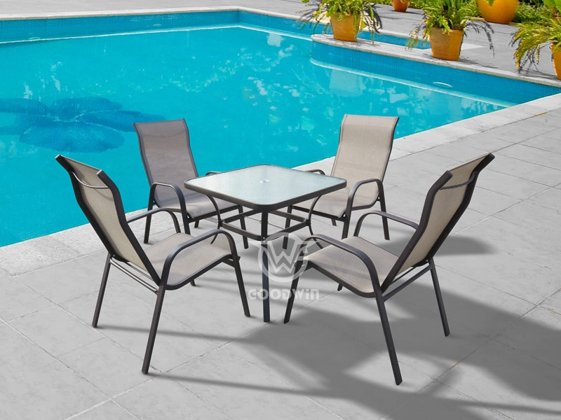 4 Seater Patio Dining Set With Square Table