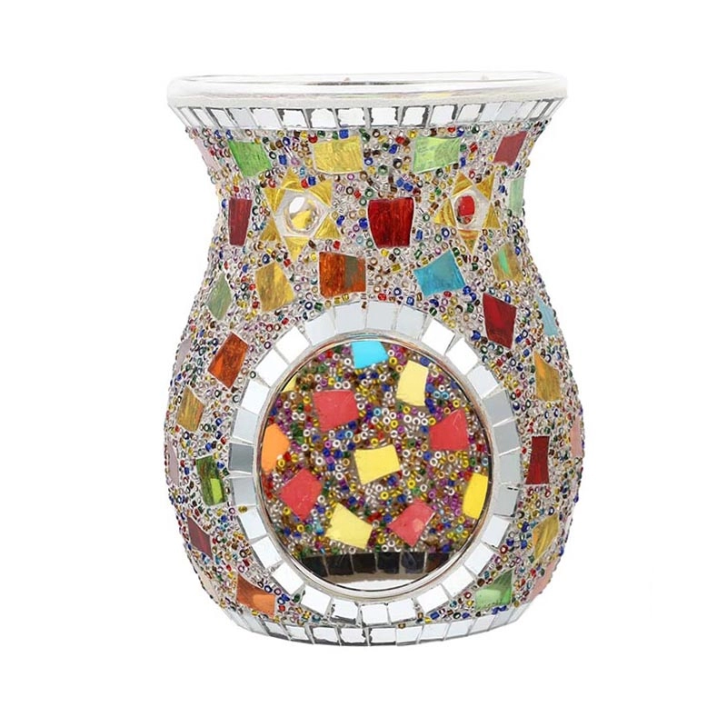 Colorful glass mosaic oil burner