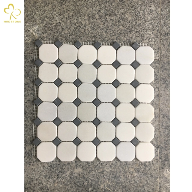 China kitchen round shape marble mosaic tiles for wall decoration