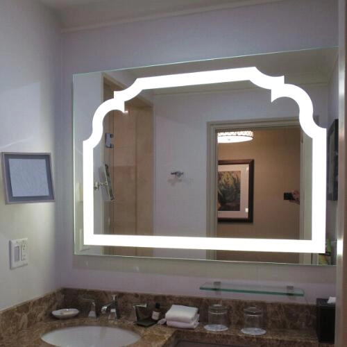Custom Modern Rectangle Frameless LED Back Lit Bathroom Mirror for Hotel
