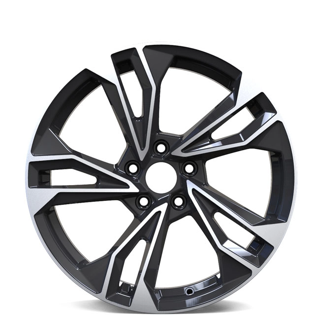 Competitive price for one piece forged wheel with black machine face