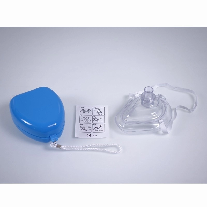 CPR one way valve clamshell mask