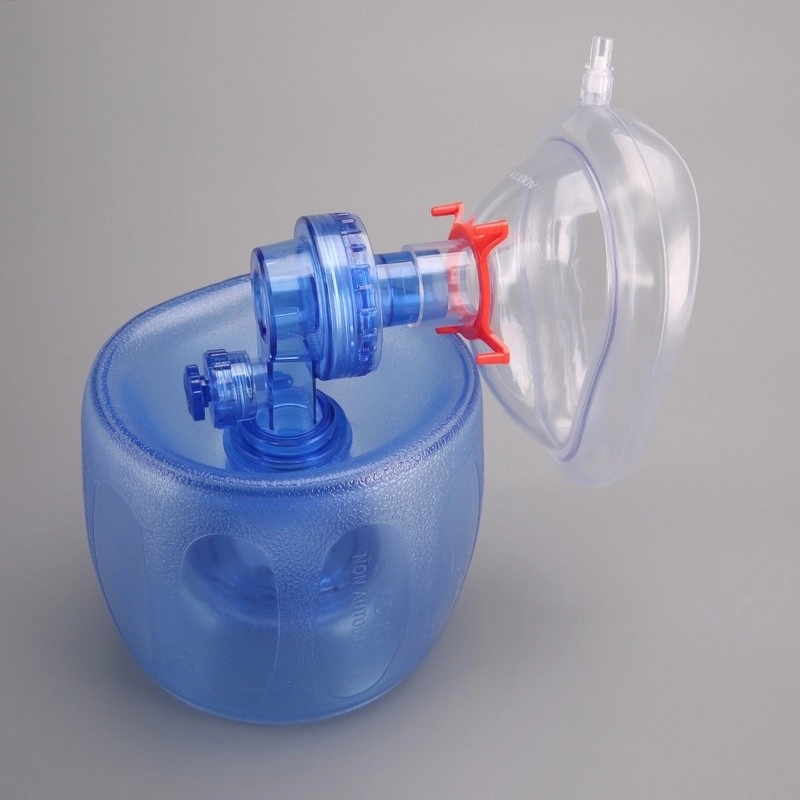 PVC aneshesia mask with check valve