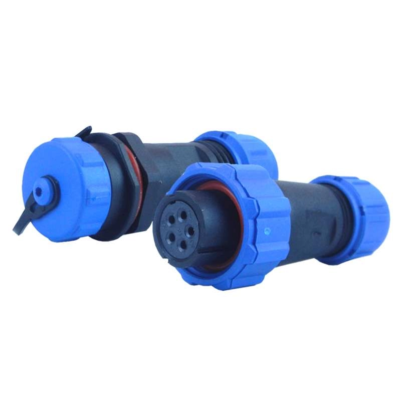 Ip68 waterproof 4 pin SP13 plastic connector with chassis mount assembly