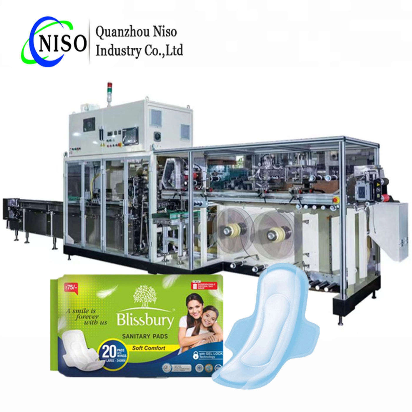 Full Automatic Roll-film Sanitary Napkin Packaging Machine Price