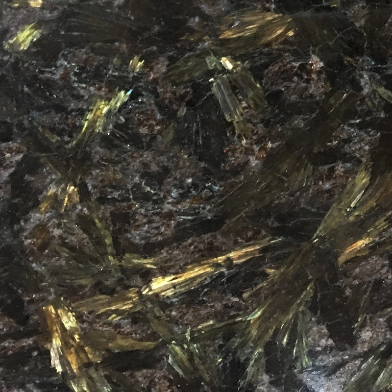 Chinese Exotic Black Granite Golden Diamond Polished Countertops