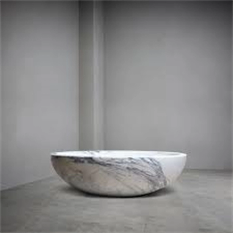 Customized White Nature Marble Stone Bathtub Manufacturer