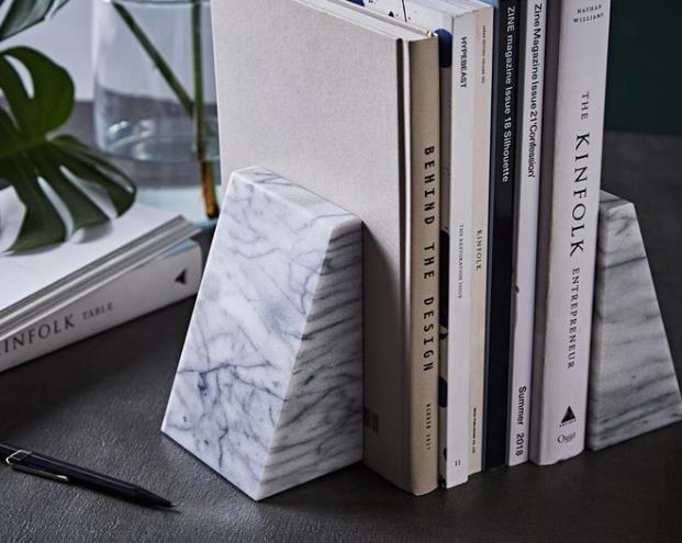 modern stair marble bookends
