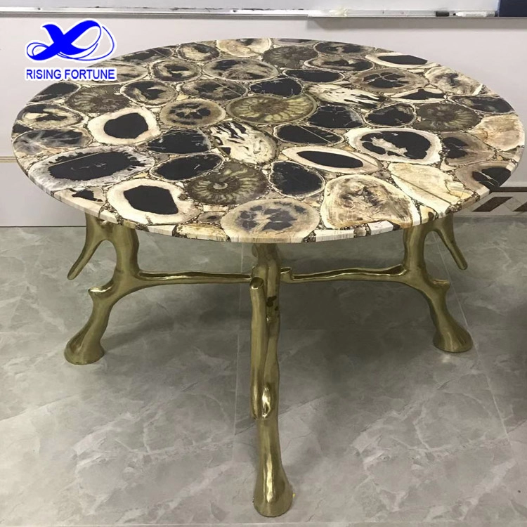 Luxury stone tea table furniture
