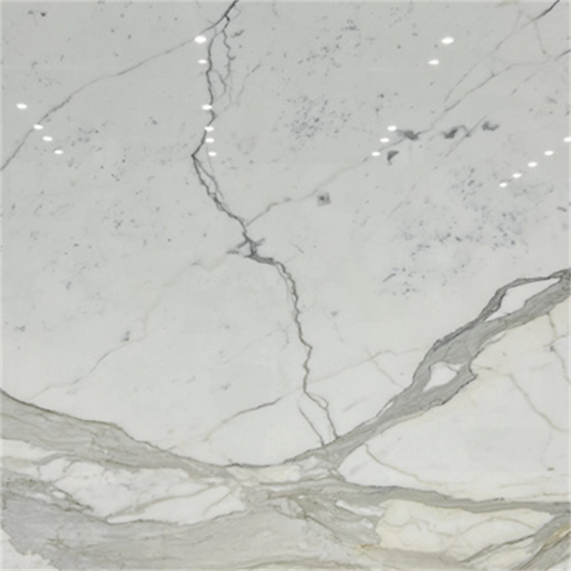 Italy white calacatta marble Polished slab Supplier